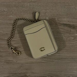 Coach Cream Wallet with Key Ring